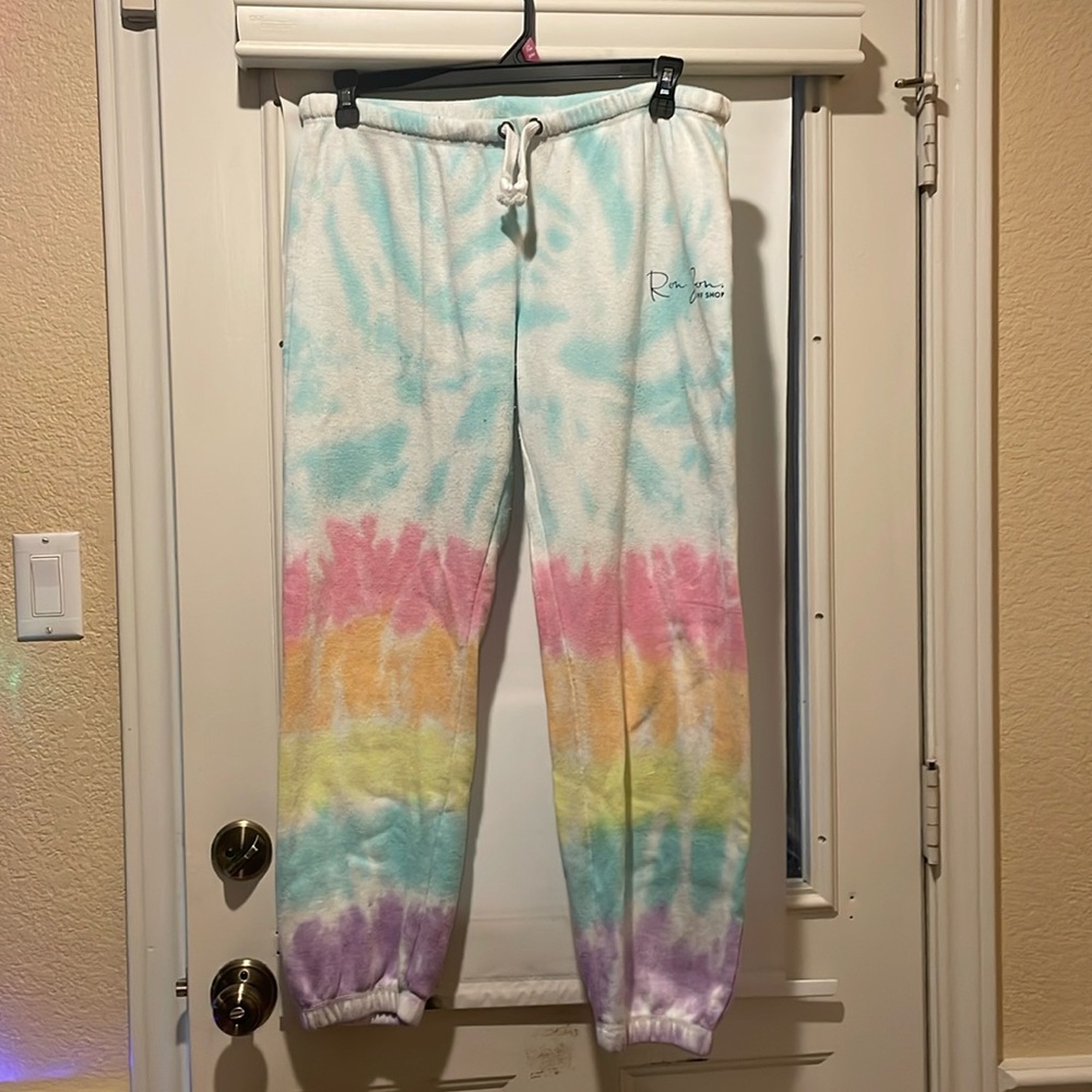Ron Jon Rainbow tie dye Sweatpants XL